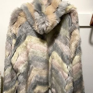 Multicolored Faux Fur Jacket